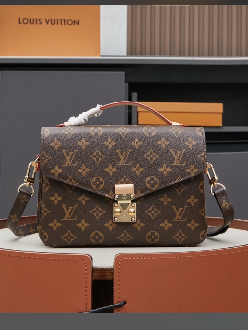 Louis Vuitton Monogram Canvas Satchel with Gold Hardware